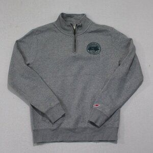 League Men Gray Sweater Michigan University Mock Neck Size Small